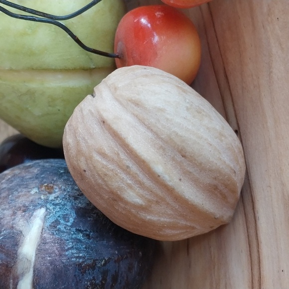 Early talian Alabaster Hand Painted Walnut Realistic Carved Stone - Picture 1 of 7